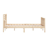 3101173 Bed Frame without Mattress Solid Wood 200x200 cm