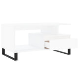 Coffee Table White 90x49x45 cm Engineered Wood 831028