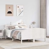 Bed Frame without Mattress White 150x200 cm King Size Solid Wood Pine 3306223