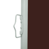 ZNTS Patio Retractable Side Awning 160x600 cm Brown 317963