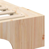 Bed Frame Brown 140 x 220 cm Solid Pine Wood 872920