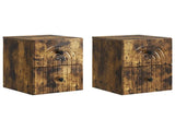 Wall-Mounted Bedside Cabinet 2 pcs Smoked Oak 33 x 34.5 x 40 cm 898136