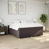 Box Spring Bed with Mattress Dark Brown 180x200 cm Fabric 3285397