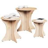 Coffee Table 3 pcs Natural 873568