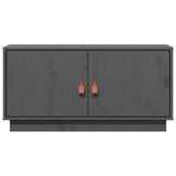 TV Cabinet Grey 80x34x40 cm Solid Wood Pine 818232