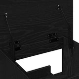 Podium with Drawer Black Oak 55 x 55 x 107 cm Engineered Wood 862299