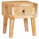 End Table with Drawer Brown 40 x 32 x 46 cm Solid Mango Wood 4104555
