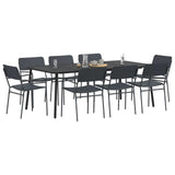 Dining Set 9 pcs Anthracite Steel 3422858