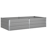 Planter Light Grey 195 x 100 x 45 cm Galvanised Steel 42018167