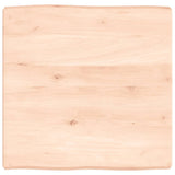 Table Top 60x60x cm Untreated Solid Wood Live Edge 363871