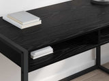 Desk with Storage Black Oak 100 x 50 x 75 cm Engineered Wood 886474