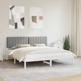 Bed Frame with Upholstered Headboard Light Grey 180 x 200 cm 878033