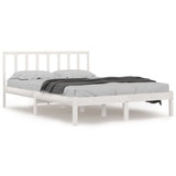 Bed Frame without Mattress White Solid Wood Pine 160x200 cm 3105082