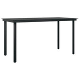 7 Piece Garden Dining Set Black 3099092