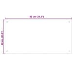 Kitchen Backsplashes 2 pcs Black 80x40 cm Tempered Glass 3315798