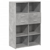 Highboard Concrete Grey 80x42.5x124 cm Engineered Wood 3281388
