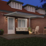Automatic Retractable Awning with LEDs Anthracite&White 400x300 cm 3310233