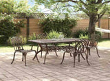 Garden Dining Set 5 pcs Bronze Aluminium 3334676