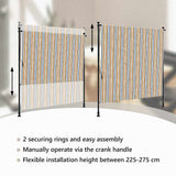 Outdoor Roller Blind Yellow and White 200x270 cm Fabric&Steel 368775