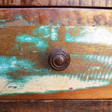 Coffee Table with Curved Edge 1 Drawer Reclaimed Wood 241008