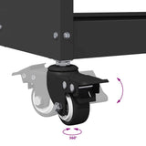 Tool Trolley with Shelf Black 75 x 35 x 73 cm Cold-rolled Steel 874539