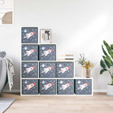 Foldable Storage Boxes 10 pcs Grey 32x32x32 cm Non-woven Fabric 4018988