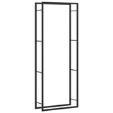 Firewood Rack Matt Black 80x28x222 cm Steel 350309
