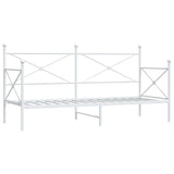 Day Bed without Mattress White 90x200 cm Steel 4104682