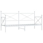 Day Bed without Mattress White 75x190 cm Steel 4104679