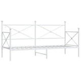 Day Bed without Mattress White 75x190 cm Steel 4104679