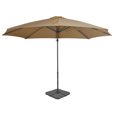 Garden Parasol with Portable Base Taupe 276334