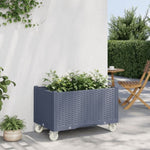 ZNTS Garden Planter with Wheels Blue Grey 80x50x54 cm PP 367976