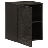 Bathroom Wall Cabinet Black 38x33x48 cm Solid Wood Mango 356839