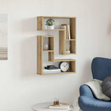 Wall Cube Shelves 2 pcs Artisan Oak 50x15x50 cm Engineered Wood 856605