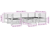 Outdoor Sofa Set 7 pcs Natural Solid Acacia Wood 3374429