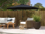 2.7m Outdoor Patio Garden Umbrella Parasol with Tilt Crank and 24 LEDs Lights, Black T3398P318674