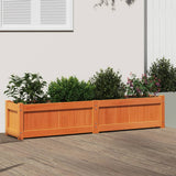 Garden Planter Wax Brown 150x31x31 cm Solid Wood Pine 837478