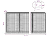 Gabion with 5 mm Wire and 5x5 cm Mesh 1200x100x200 cm 3464418