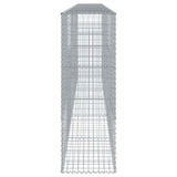 Gabion Basket with Cover 500x50x150 cm Galvanised Iron 3295158