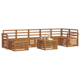 Outdoor Sofa Set 8 pcs Natural Solid Acacia Wood 3375209
