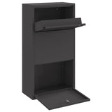 Parcel Drop Box with Storage Black 44 x 22 x 82 cm Steel 874919