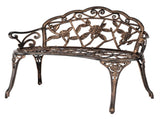 38.5" Cast Aluminum Outdoor Courtyard Decoration Park Leisure Rose Chair 40411767