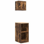 ZNTS Garage Cabinets 2 pcs Smoked Oak Engineered Wood 3328273