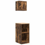 ZNTS Garage Cabinets 2 pcs Smoked Oak Engineered Wood 3328273