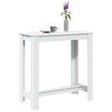 ZNTS Bar Table White 102x50x103.5 cm Engineered Wood 854409