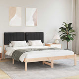 Bed Frame with Upholstered Headboard Black 160 x 200 cm 878036
