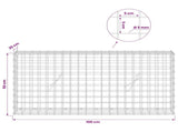 Gabion with 5 mm Wire and 5x5 cm Mesh 100x20x50 cm 3464036