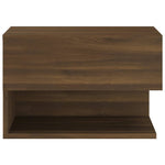 ZNTS Wall-mounted Bedside Cabinets 2 pcs Brown Oak 816951