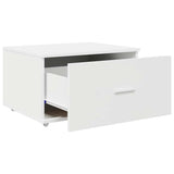 Drawer Cabinet with Wheel White 55 x 45 x 31 cm 869306