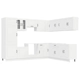 14 Piece Kitchen Cabinet Set "Kalmar" White Engineered Wood 3314971